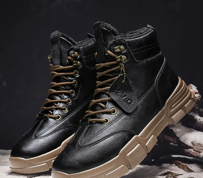 Кожаные ботинки мех!38,39,40,41,42 р