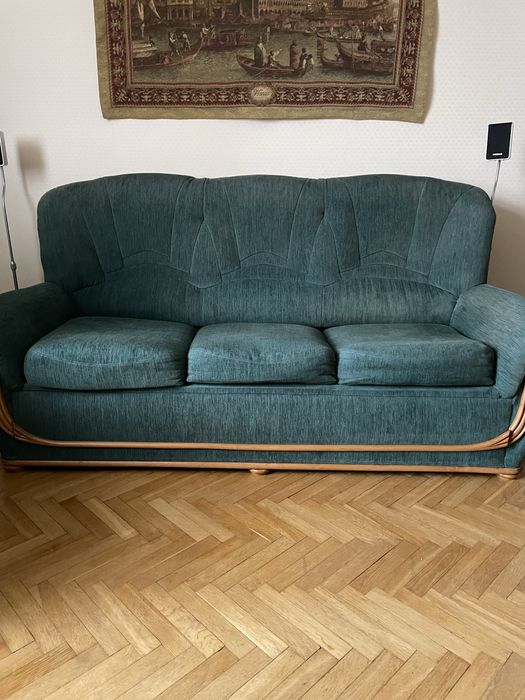 Komplet wypoczynkowy kanapa i 2 fotele (oddam za darmo)