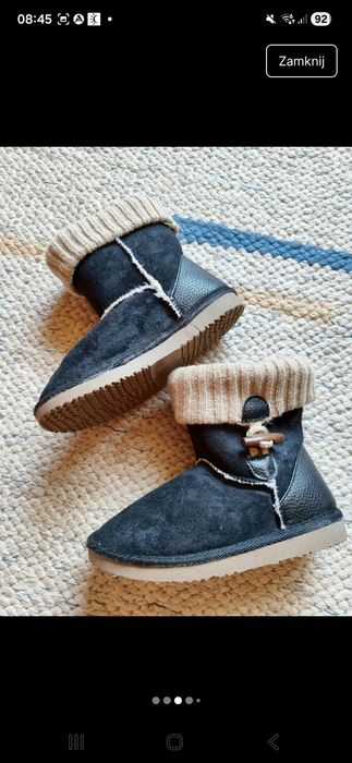 Modne dziewczęce ocieplane kozaczki zimowe viralowe