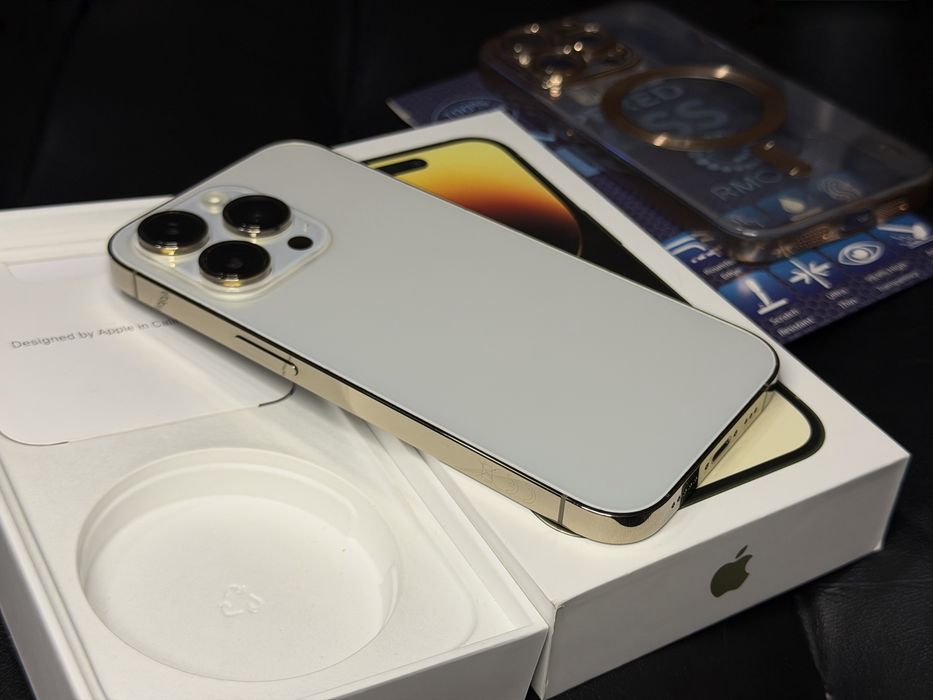 [128GB, 100%, 120HZ] iPhone 14 pro - ZLOTY. Opis!