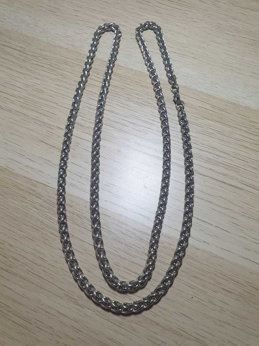 Conjunto de colar para homem com corrente cubana + corrente de reis