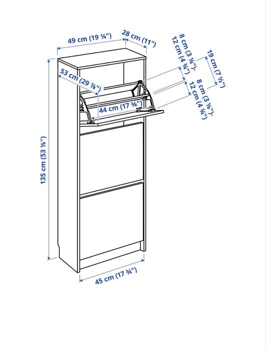 Sapateira branca ikea