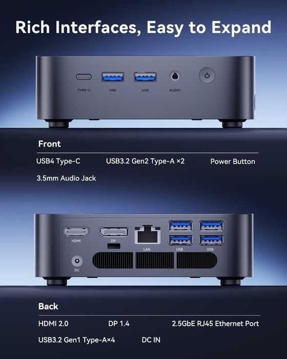 ACEMAGIC Mini Gaming PC, Intel Cere i9 13900HK 32GB RAM 1TB SSD