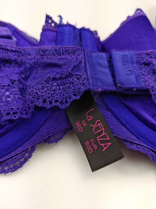 La Senza biustonosz stanik koronkowy chabrowy 80D