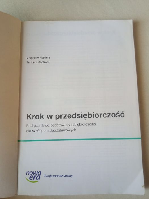 Krok w przedsiębiorczość podręcznik do LO