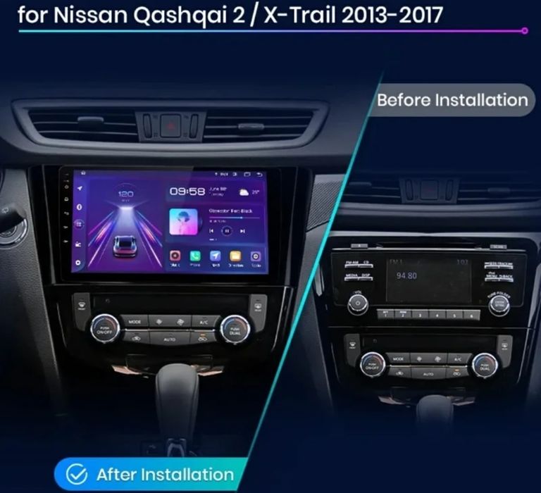 Radio Android 10" Nissan Qashqai J11 / X-trail 3 de 2013 a 2017 (4 GB