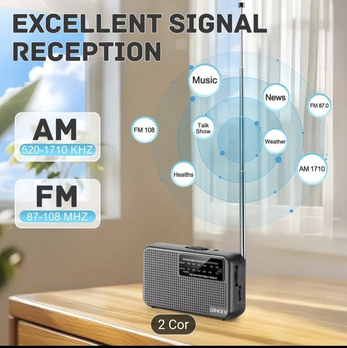 Rádio portátil pilhas AA
