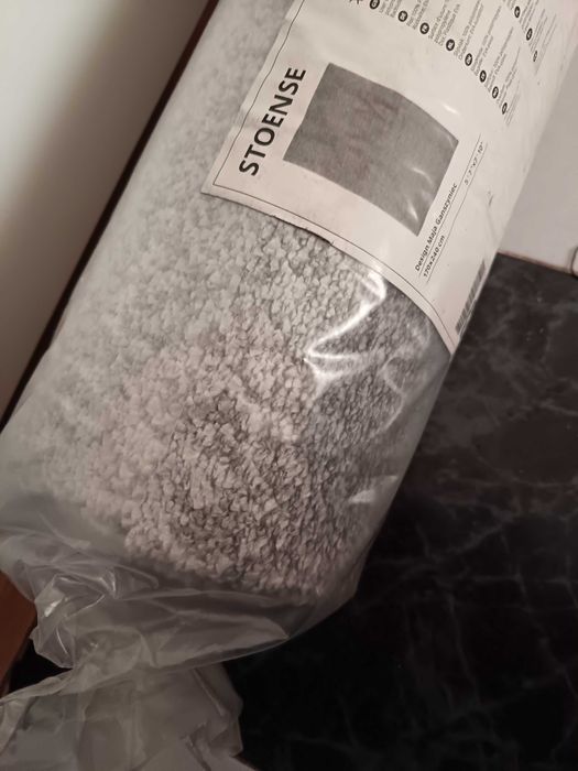 Tapete 170x240cm de pelo curto cinzento. NOVO