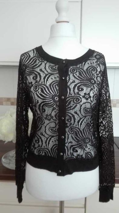 Laura Torelli Collection 36 S koronkowa bluzka narzutka bolerko