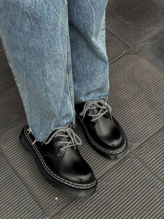 Лофери DR. MARTENS black/white premium оксфорди