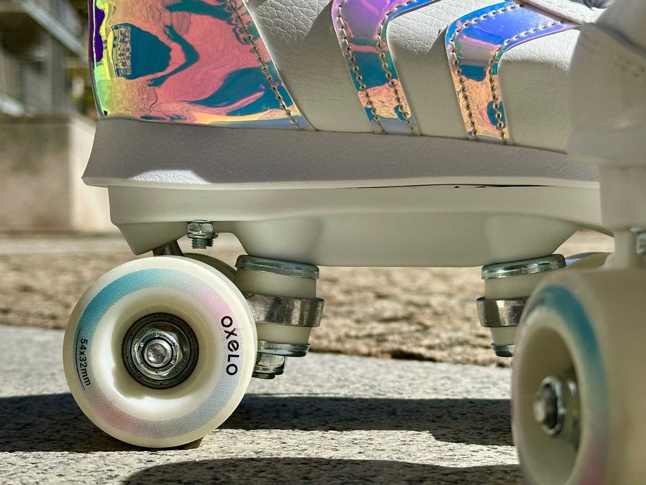 Patins Clássicos de 4 Rodas, Oxelo QUAD100 - TAM.36 (Muito Bom Estado)