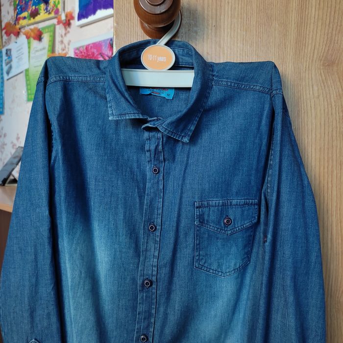 Джинсова рубашка на хлопчика 8-10 р