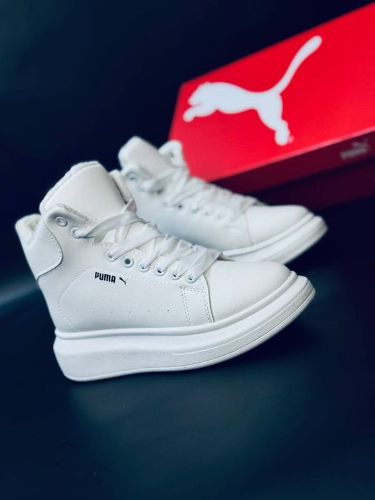 Кроссовки ботинки Puma/ женские кожаные кроссовки на зиму пума / PUMA