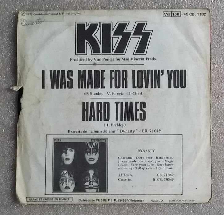 Kiss - Lote de 3 singles/ vinil