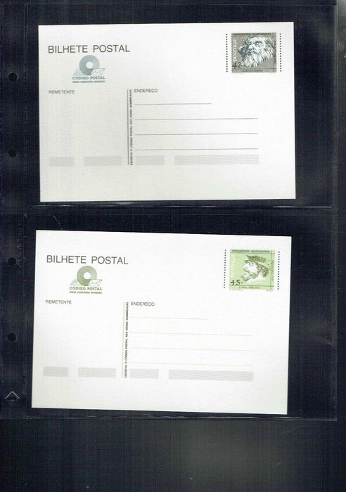 Filatelia - 50 Inteiros Postais Base diferentes (1974 a 2009)