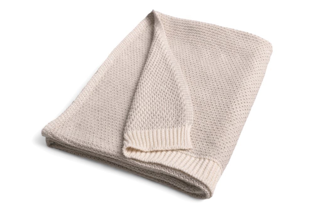 Kocyk dziecięcy 80x100 Mini Rattle beżowy bawełniany BabyMatex