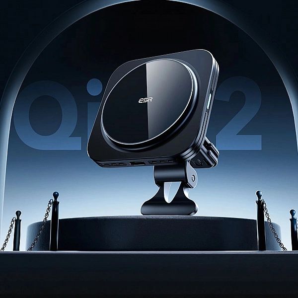 Esr Halolock Magnetic Magsafe Vent Car Mount Wireless Charger Qi2/15W