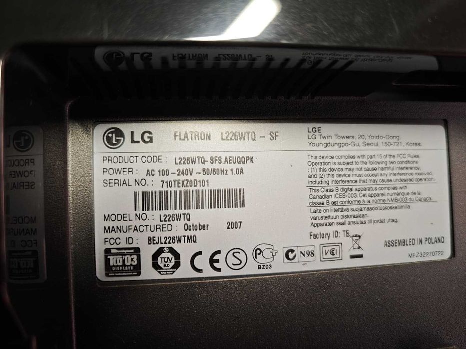 Monitor LG Flatron 22"446796959162060802