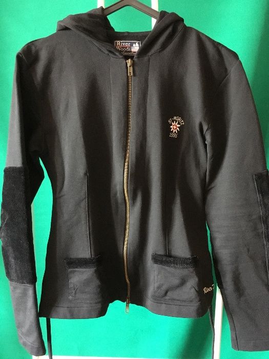 Casaco malha capuz preto River Woods (L) [ULTIMO PREÇO]