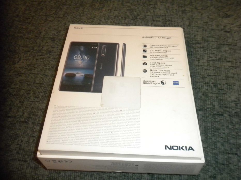 Smartfon NOKIA 8 BLUE Dual Sim LTE NAVY HERE WE GO bez netu