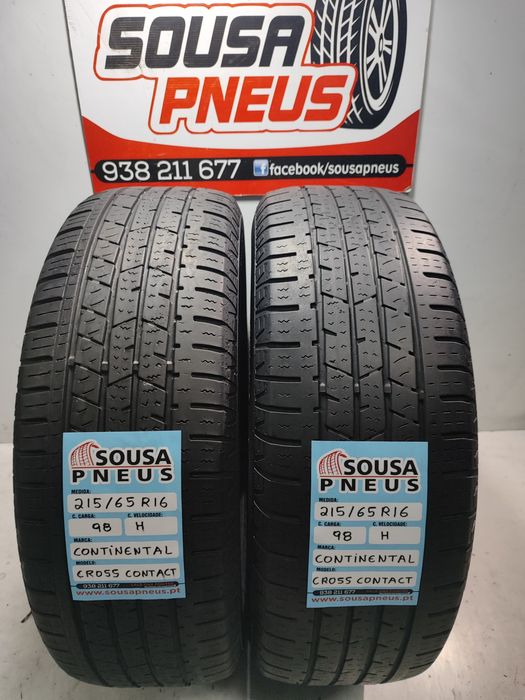 2 pneus semi novos Continental Cross Contact 215/65R16 Oferta portes