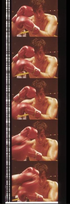 Fotogramas em película do filme culto Rocky 2