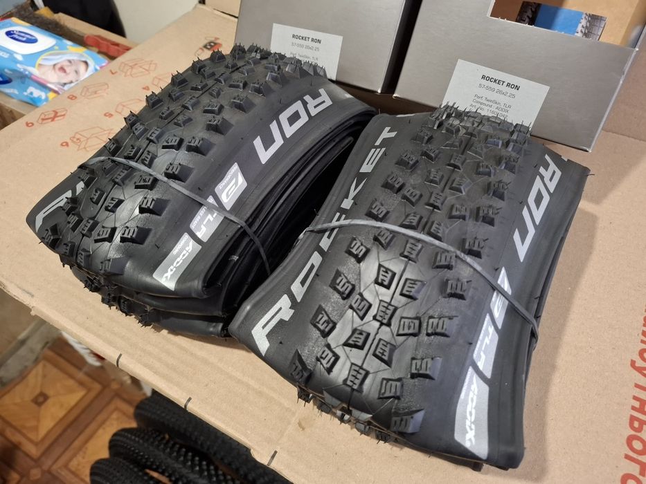 ВЕЛОсипедная покрышка/шина фолдинговая Schwalbe ROCKET RON Addix 26x2.25; 27.5x2.25; 29x2.25
