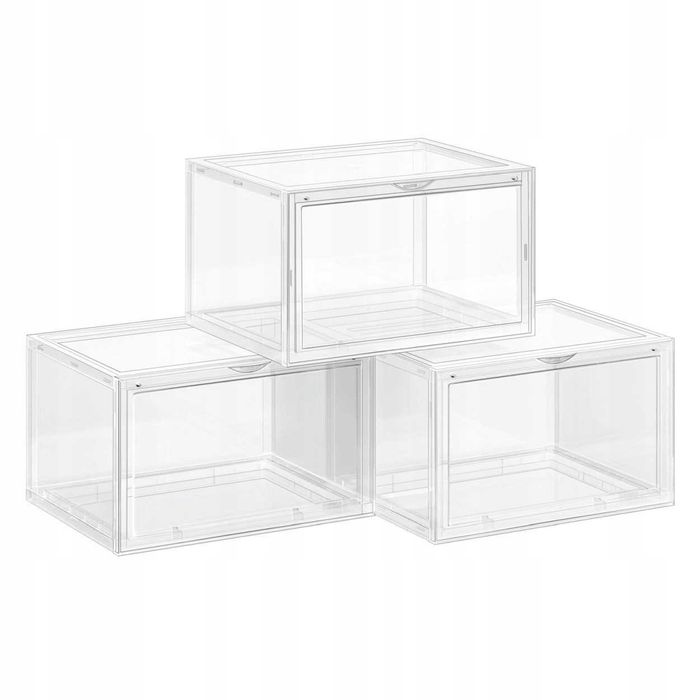 Szafka solidne pudełko na buty przezroczyste modułowe składane duże