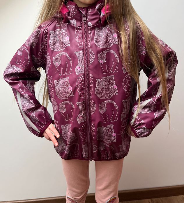 Reima kurtka polarowa gumowana softshell dziewczęca 116-122 na wiosnę