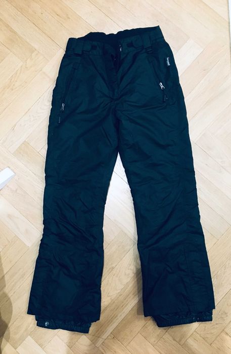 Cieple spodnie meskie zimowe czarne Crivit Thinsulate narty, snowboard