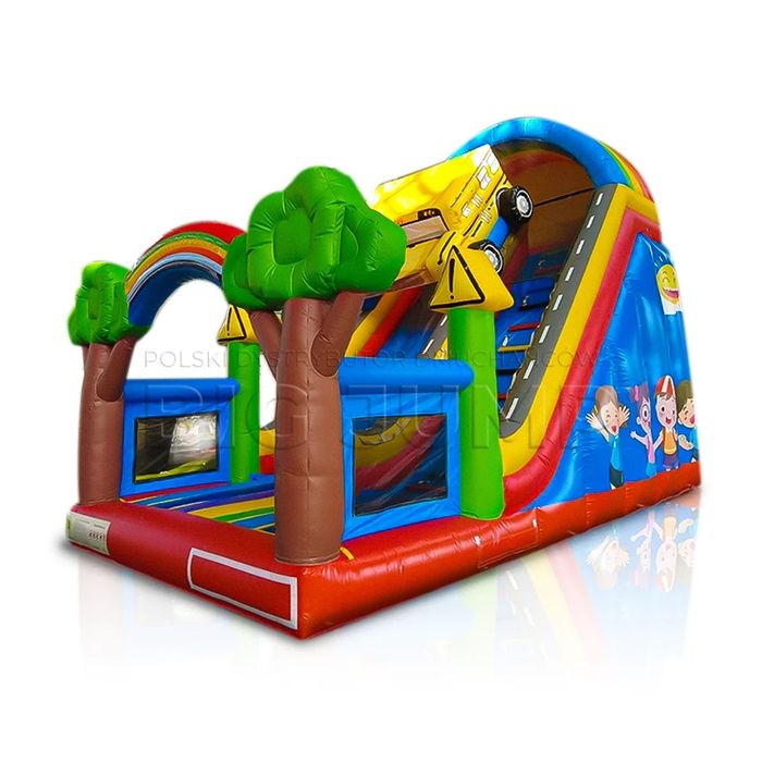 Dmuchana zjeżdżalnia plac zabaw tor przeszkód