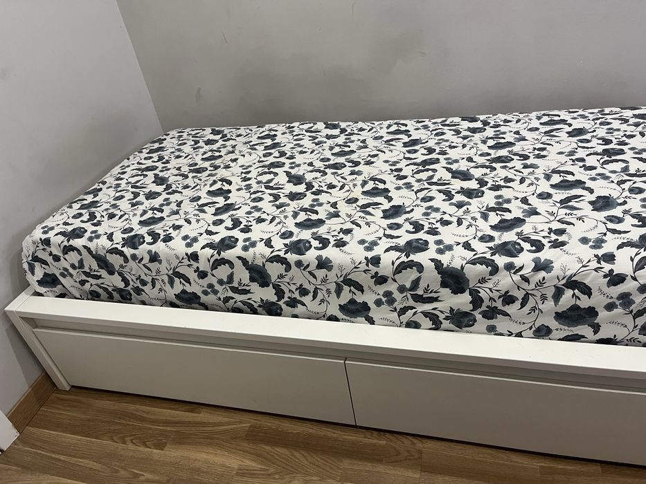 Cama solteiro com 2 gavetas estrado e colchão ortopedico