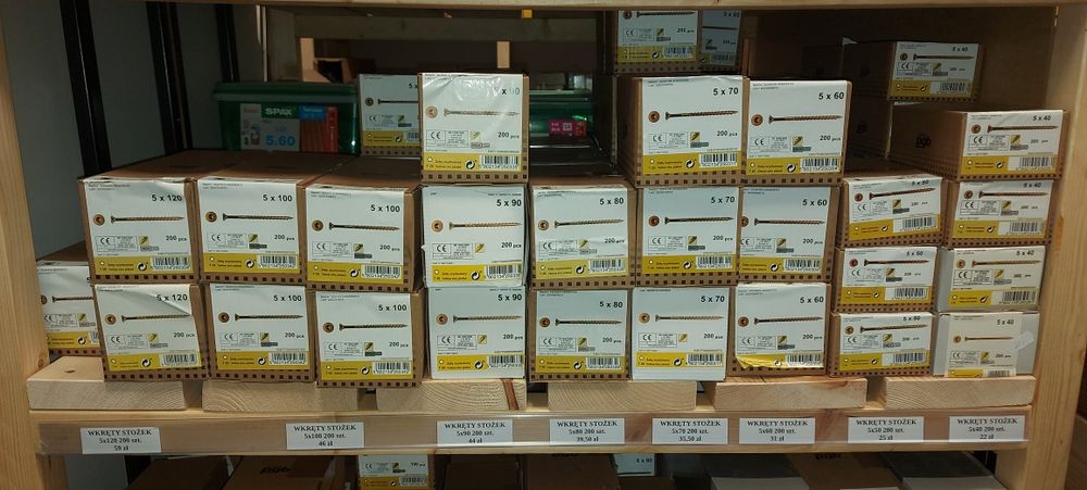 Wkręty do drewna 4x60 stożkowe 200 szt.