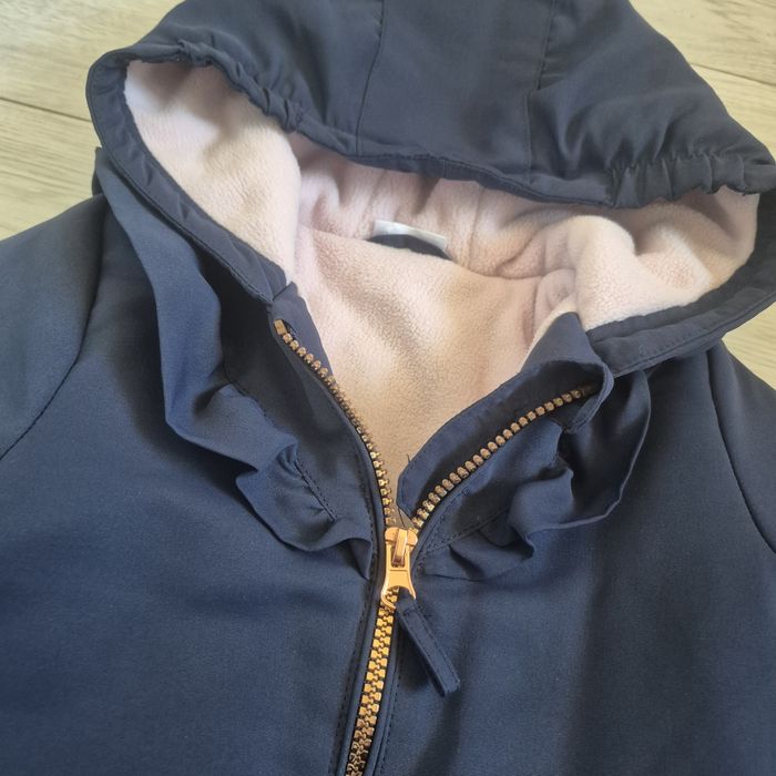 Nowa, Granatowa kurtka przejściowa na polarku dla dziewczynki, Pepco,