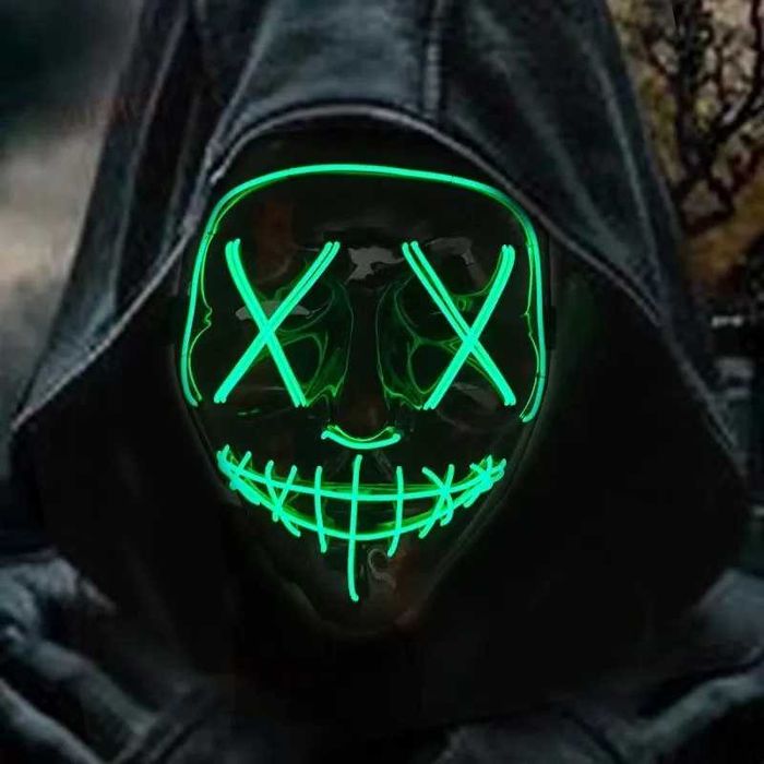 Świecące maski Halloween