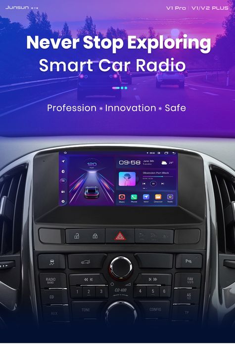 Rádio Android 6/128GB 8Core Opel Astra J 2010-15 CarPlay GPS 4G NOVO
