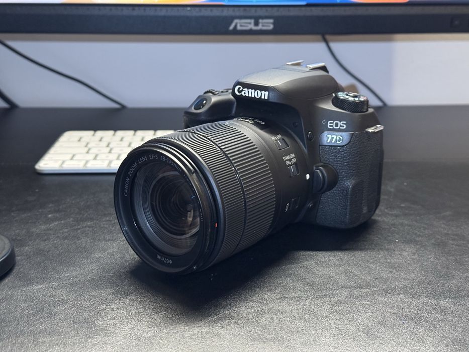 Lustrzanka Canon EOS 77d + obiektyw Canon EF-S 18-135mm