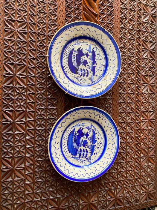 Pratos Faiança Portuguesa Séc XIX 23,5 cm
