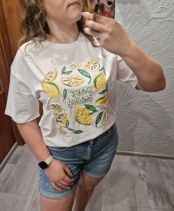Bluzka damska T-shirt cytryny Nowa