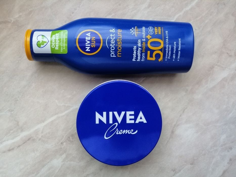 NIVEA SUN SPF 50+ Balsam do opalania + 2 x NIVEA CREME