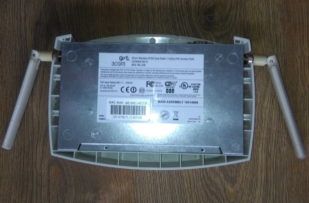 Двухдиапазонный роутер 3COM Wireless 8760 Dual Radio 11a/b/g, WL-546
