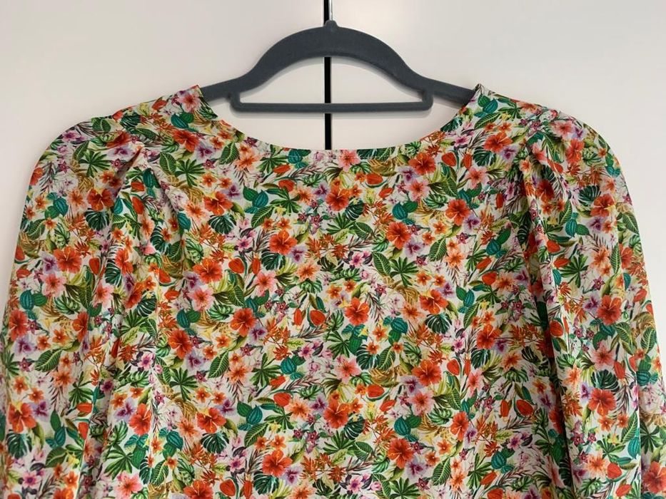 Blusa manga comprida floral Tam.36 da H&M