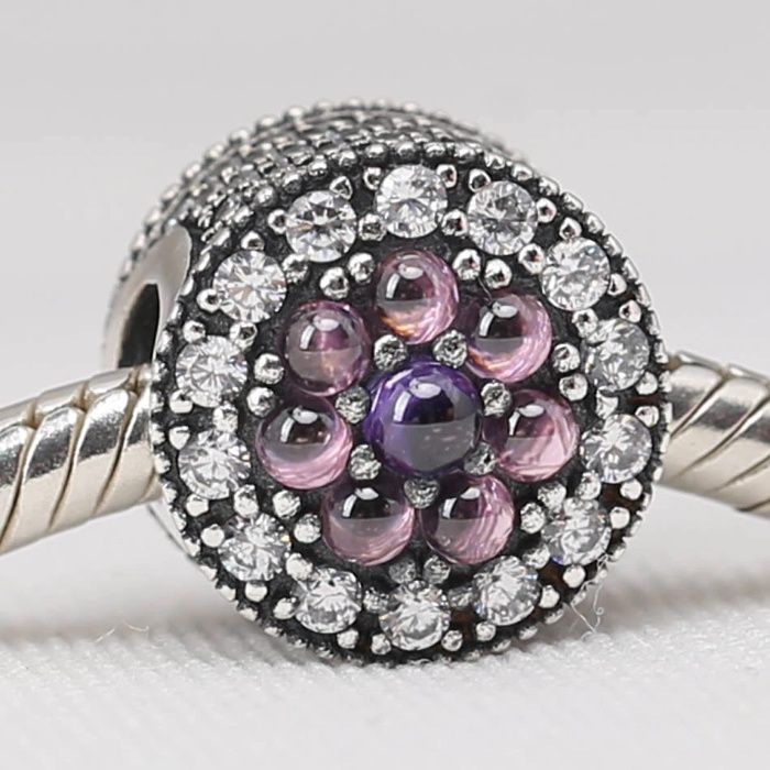 1 zł wysyłka CHARMS do bransoletki Pandora kryształowy kwiatek S925