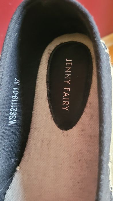 Czarne espadryle rozm. 37. Jenny Fairy.