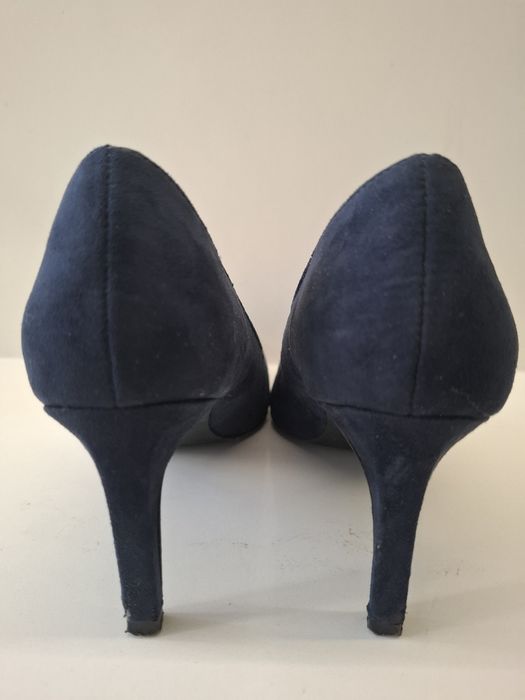 Sapato camurça azul da Zara