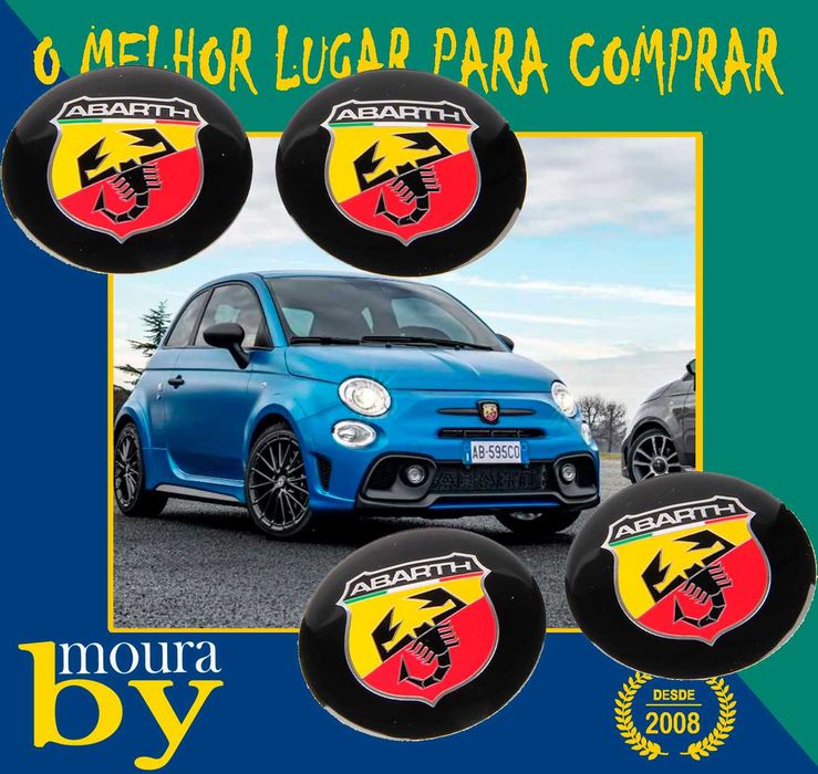 Centro de roda completo Fiat ou abarth de 56mm 60mm 133mm