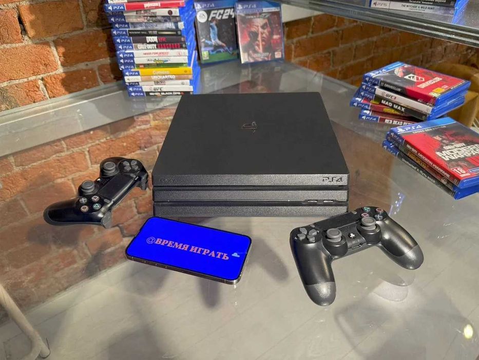 Приставка Sony PlayStation 4 Pro | 1ТБ | 2 Ревізія | + 7 Ігор | Ідеал