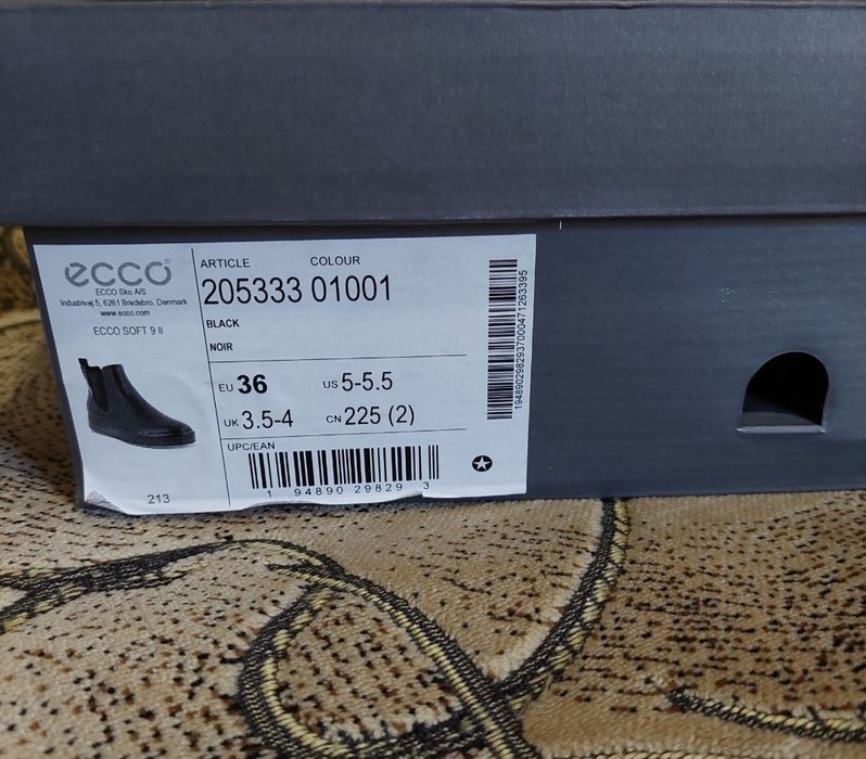 Жіночі черевики, сапожки,челсі Ecco soft 9. Оригінал. 36 розмір.