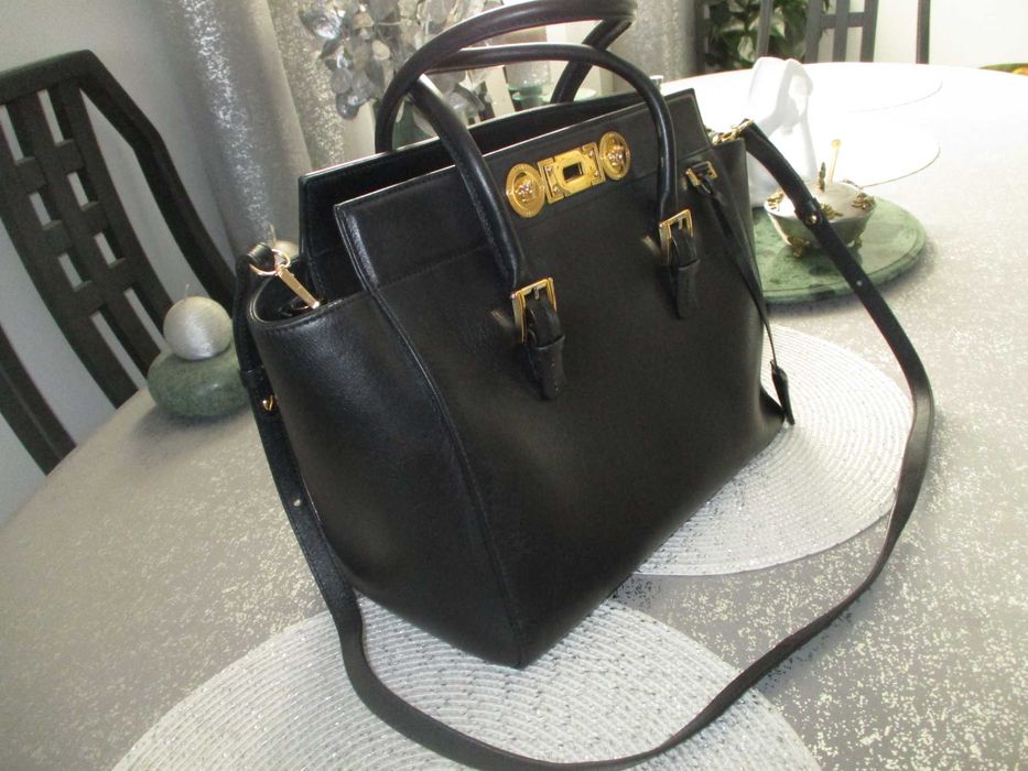 Gianni Versace duza czarna torebka