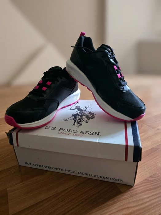 Женские кроссовки с мембраной U.S. Polo Assn 3W,Luka Wmn 3Pr 101390250 40 Черный/Розовый
